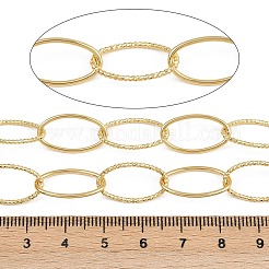 Brass Textured Oval Link Chains&nbsp;CHC-L054-08G