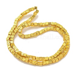 Electroplated Natural Lava Rock Beads Strands&nbsp;G-E602-03C-A