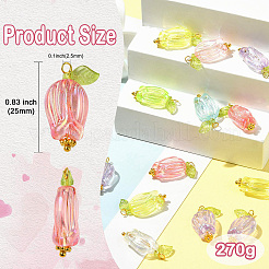 200Pcs Transparent ABS Plastic Pendants&nbsp;PALLOY-CJ00120