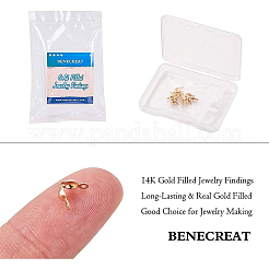 JK Findings製品  イエローゴールドフィルドつぶし玉カバー  本金14KGFゴールドフィルド  6.5x3.5mm  穴：1mm  10個/セット&nbsp;KK-BC0003-15G