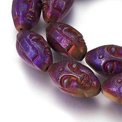 Electroplated Non-magnetic Synthetic Hematite Beads Strands&nbsp;G-P392-M02