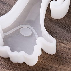 クリスマステーマの DIY シリコン型  エポキシ樹脂工芸品作り  キャンドル作り  小人  ホワイト  107x78x26mm&nbsp;DIY-F151-02B