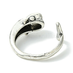 Whale Alloy Open Cuff Rings&nbsp;RJEW-K275-11AS