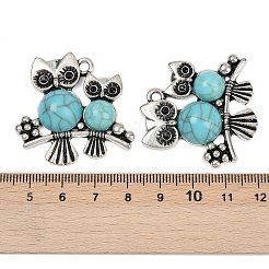 Resin Imitation Turquoise Pendants&nbsp;FIND-C068-23AS
