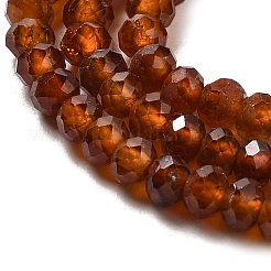 ナチュラルオレンジガーネットビーズ連売り  多面カット  ロンデル  3x2mm  穴：0.6mm  約168~193個/連  14.96''~15.35''（38~39センチメートル）&nbsp;G-M426-A01-01