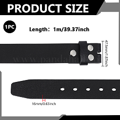 女性用牛革ベルト  ブラック  1000x47.5x16mm&nbsp;AJEW-WH0556-26A