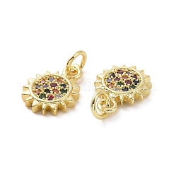 Brass Micro Pave Cubic Zirconia Charms&nbsp;KK-E068-VF173