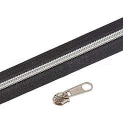 Nylon Closed-end Zipper and Zinc Alloy Zipper Sliders Zipper Head&nbsp;DIY-BC0011-65
