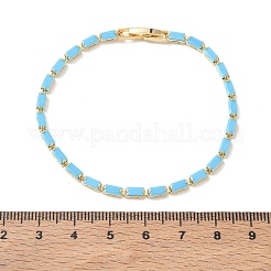 Synthetic Turquoise Tennis Bracelets&nbsp;KK-CBA964F-01G-02