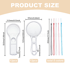 12pcs 2 Styles Plastic/Acrylic Magnifier&nbsp;AJEW-AR0001-96