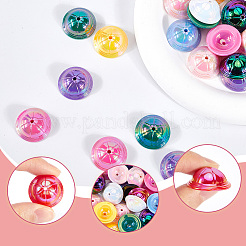 40pcs UV Plating Opaque Acrylic Beads&nbsp;OACR-SP0001-13