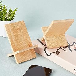 竹製携帯電話ホルダー  携帯スタンドホルダー  ユニバーサルポータブルタブレットホルダー  バリーウッド  8.2x7x14cm&nbsp;AJEW-WH0176-20