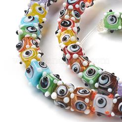 Handmade Bumpy Lampwork Beads Strands&nbsp;LAMP-G142-03C