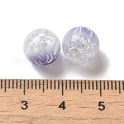 Duotone Spray Painted Crackle Acrylic Beads&nbsp;OACR-G029-02F
