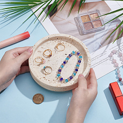 Flat Round Natural Gemstone Jewelry Plate&nbsp;AJEW-WH0709-062