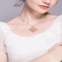 24Pcs 3 Colors Rack Plating Alloy Rhombus Open Back Bezel Pendants&nbsp;FIND-LP0004-79