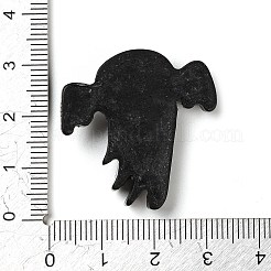 ゴースト ハロウィーン 不透明樹脂 デコデン カボション  ハロウィーンジュエリークラフト  ブラック  31x30.5x6.5mm&nbsp;LS-RESI-R446-01O