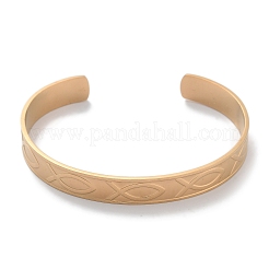 304 Stainless Steel Cuff Bangles for Women&nbsp;BJEW-U010-01G