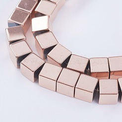 Electroplate Non-magnetic Synthetic Hematite Beads Strands&nbsp;G-K250-08A-RG