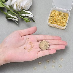 鉄オープン丸カン  ラウンド  ゴールドカラー  6x0.7mm  21ゲージ  内径：5mm  約400個/箱&nbsp;IFIN-YW0001-08G