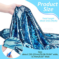 PVC Reversible Sequin Fabric&nbsp;DIY-WH0430-543C