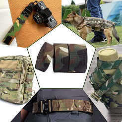 ポリエステル迷彩リボン 3スタイル 3個  洋服アクセサリー  オリーブ  1~1-7/8インチ（25~49mm）  1個/スタイル&nbsp;OCOR-XCP0003-06