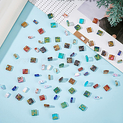 200Pcs 10 Colors 2-Hole Transparent Glass Seed Beads&nbsp;SEED-BC00001-11