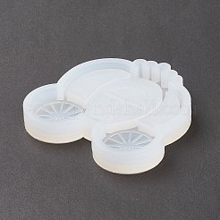 シェーカーモールド  DIYのカボチャの馬車の流砂のシリコンモールド  レジン型  UVレジン用  エポキシ樹脂工芸品作り  ホワイト  81x82x12mm  内径：74x78x8mm&nbsp;DIY-G071-01