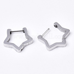 Tarnish Resistant 304 Stainless Steel Huggie Hoop Earrings&nbsp;LS-EJEW-N016-002