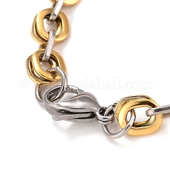PVD Vacuum Plating 304 Stainless Steel Oval Link Chains Necklace&nbsp;STAS-E160-18GP