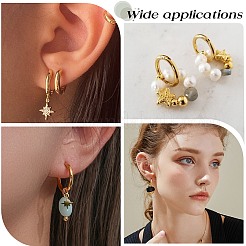 12 Pairs 202 Stainless Steel Huggie Hoop Earrings with 316 Surgical Stainless Steel Pins&nbsp;EJEW-SC0001-40G