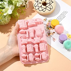 音楽テーマシリコンフォンダン型2個  レジン型  チョコレート用  キャンディ  UVレジン  エポキシ樹脂工芸品作り  ピンク  114x197x14mm&nbsp;ST-CJ0043-021