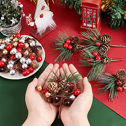 106Pcs 8 Style Artificial Winter Christmas Decorations Set&nbsp;DIY-GA0004-79