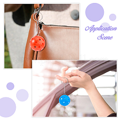 45Pcs 9 Colors Hollow Ball Platic Keychain&nbsp;KEYC-FH00093