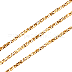 Ion Plating(IP) 304 Stainless Steel Diamond Cut Chunky Curb Chains&nbsp;CHS-CJ0001-30G