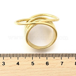 304ステンレススチール指輪  イオンプレーティング（ip）  手動研磨  18KGP本金メッキ  27.5mm  usサイズ8 1/2(18.5mm)&nbsp;RJEW-D320-12G