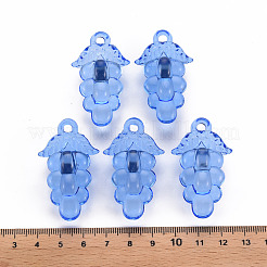 秋のテーマ透明アクリルビーズ  ブドウ  ブルー  46x27x16.5mm  穴：3.5mm  約101個/500g&nbsp;TACR-S154-60B-940