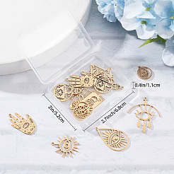 16Pcs 8 Style 201 & 304 Stainless Steel Pendants&nbsp;STAS-SC0004-57