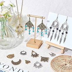 60Pcs 15 Style Tibetan Style Alloy Chandelier Components Links&nbsp;TIBE-SC0001-73