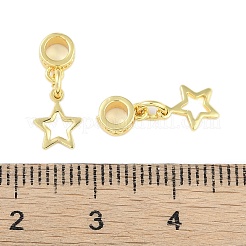 真鍮チャーム  鉛フリー＆カドミウムフリー  18KGP本金メッキ  スター  15mm  ペンダント：7x5.5x1mm  穴：2.5mm&nbsp;KK-A226-06E-G