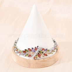 プラチナトーン真鍮マイクロパヴェキュービックジルコニアテニスブレスレット  女性用リンクブレスレット  花  時計バンドの留め金付き  長持ちメッキ  カラフル  9-1/2インチ（24.2x2.55cm）&nbsp;BJEW-B160-06P