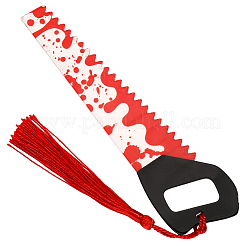 1Pc Blood Acrylic Bookmarks with Tassel&nbsp;AJEW-CP0009-57C