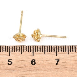 Brass Stud Earrings&nbsp;EJEW-P346-01C-G