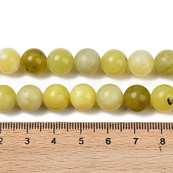 天然石レモンジェイド翡翠ビーズ連売り  ラウンド  10mm  穴：1.2mm  約37~38個/連  14.96''（38センチメートル）&nbsp;G-F591-27-10mm