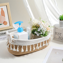 Cotton Rope Woven Storage Basket&nbsp;AJEW-WH20020-153A