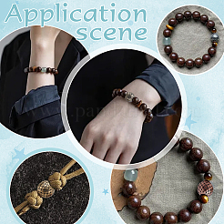 6Pcs 3 Colors Brass European Beads&nbsp;KK-ME0004-23