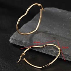 Simple Romantic 201 Stainless Steel Heart Hoop Earrings&nbsp;XB0293
