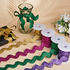 5 Yards Polyester Wavy Fringe Trim Ribbon&nbsp;OCOR-GF0003-45B