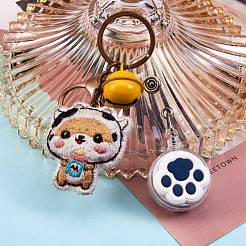 8個8色PVC足バッジリール  格納式バッジホルダー  鉄ワニ口クリップ付き  軽量で簡単に収納できます  ミックスカラー  118mm  1pc /カラー&nbsp;AJEW-SZ0001-56