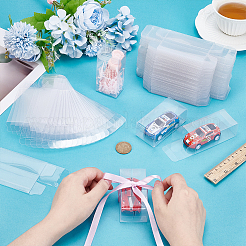 200Pcs Folding Transparent PVC Candy Treat Gift Boxes&nbsp;CON-WA0001-02